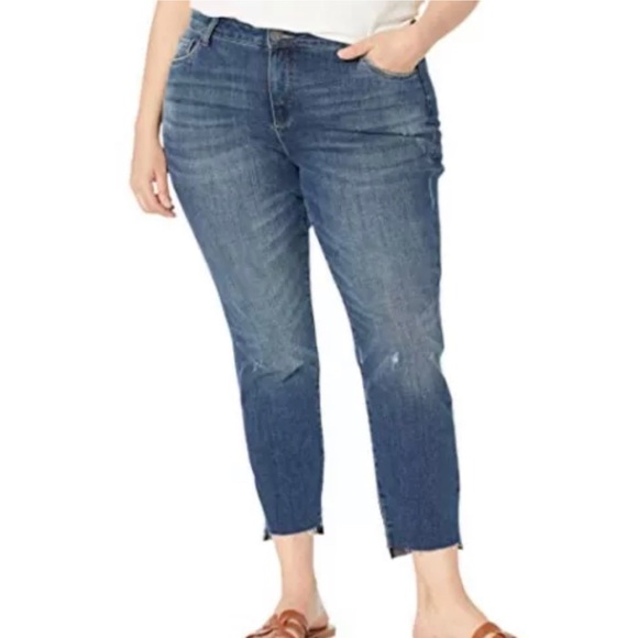 Kut from the Kloth Denim - Kut From The Kloth Reese Ankle Straight Leg Raw Step Hem Jeans